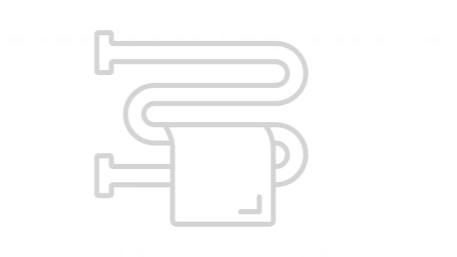 Towel holder bathroom animation icon. simple vector illustration isolated on white background.