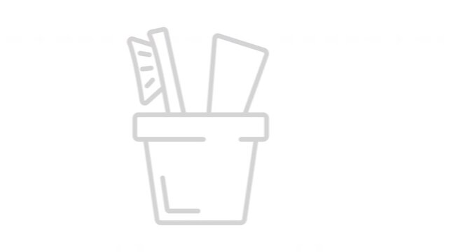Toothbrush and toothpaste holder animation icon. isolated on white background.