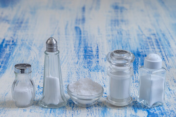 Different Types of Salt Containers on a Table