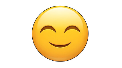 Fototapeta premium Smiling face emoji isolated on transparent background