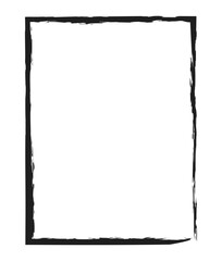 Artistic vertical rectangle brush border &ndash; Creative vertical frame crafted from rough brush strokes, adding an artistic and organic accent to contemporary design projects