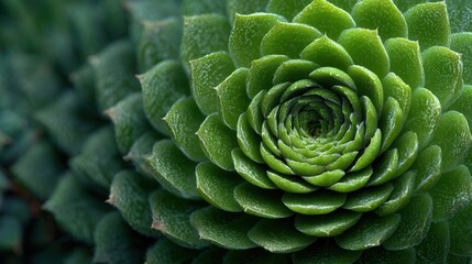 Fototapeta premium Vibrant green succulent plant with intricate leaf pattern