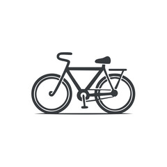 Fototapeta premium Minimalist Bicycle Icon Vector Silhouette Transportation Object