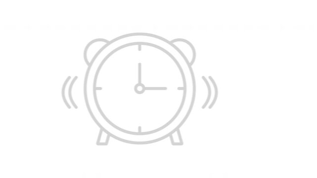 Alarm Clock animation icon. symbol for mobile concept and web design. 