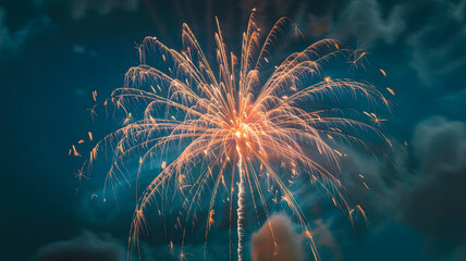 fireworks in the night sky