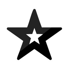 Obraz premium Modern graphic star icon silhouette with a smaller star inside