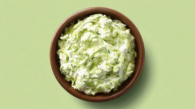 Watergate salad photographed against solid pistachio-green background, monochromatic food styling, graphic composition