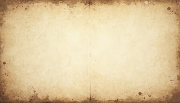 Antique paper background with worn edges and stains. Blank center space for text. Historical document texture, vintage letter design. Old manuscript pages for layout.