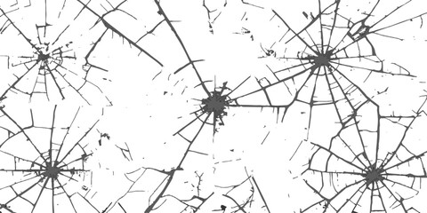 Obraz premium Vector grunge background featuring a black silhouette of a spider and insect web net isolated on a white horror nature illustration