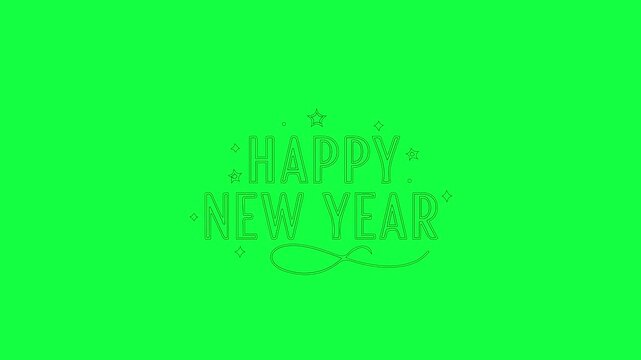 Happy New Year Green Screen &ndash; Path Motion Line