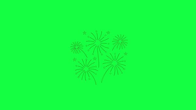 New Year Fireworks Animation &ndash; Path Motion Line