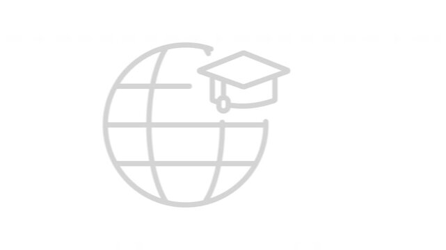 Study Abroad animation icon. symbol for mobile concept and web design. 