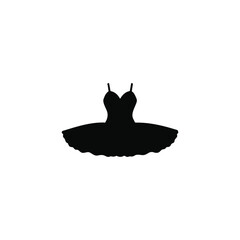 Tutu silhouette vector flat illustration design.