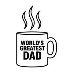 World's Greatest Dad Coffee Mug Illustration