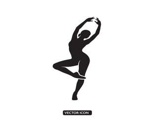 Dynamic silhouette of a dancer in mid-pose