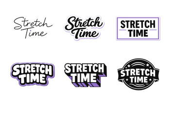 Obraz premium Stretch time logo designs collection with varied styles and fonts