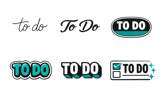 Variety of to do list logo designs and styles