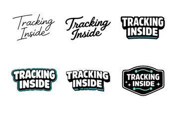 Obraz premium Vintage and modern variations of 'tracking inside' typography designs