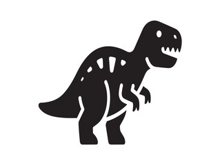 Fototapeta premium Minimalist black dinosaur vector illustration