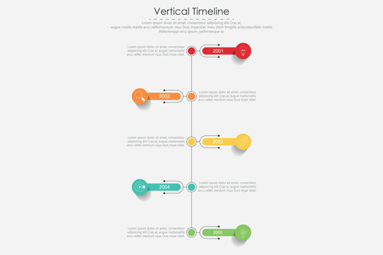 vertical timeline milestone infographic template banner  with 4 point list information for slide presentation.
