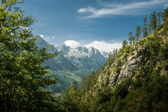 mountain landscape with clouds