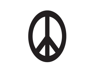 Minimalist peace symbol vector illustration