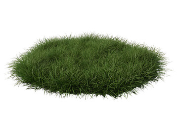 Green artificial grass patch texture seamless cutout isolated on transparent background