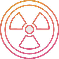 Fototapeta premium Ionizing Radiation Symbol and Warning Sign