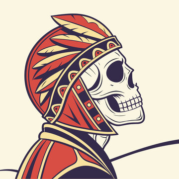 skull wearing durag retro vintage art vector. 