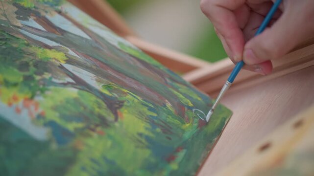 Artful border restoration. Careful restoration techniques improving detailed landscapes and frame edges. Expertly refined art borders with patient restoration to accentuate fine landscape details