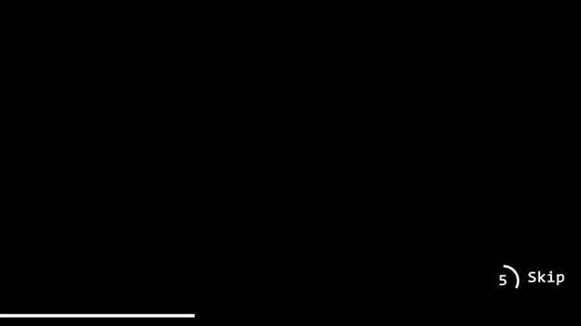 ad countdown progress bar completing to reveal skip button animation.black background,