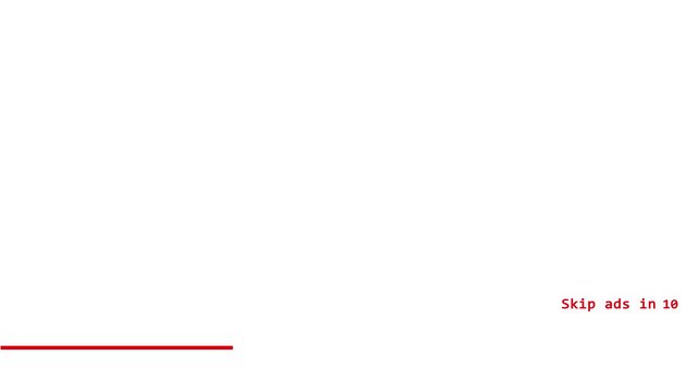 ad countdown progress bar completing to reveal skip button animation.white background,