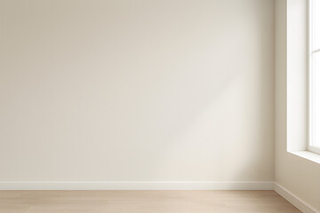 Minimal modern interior wall background with soft natural light