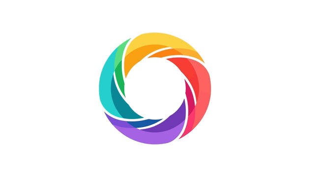 Vibrant Circular Aperture Design with Gradient Colors Symbolizing Creativity and Vision