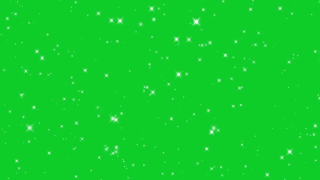 abstract glitter sparkle star animation green screen alpha channel, 4K Party 3D animation video, twinkle white glitter dust for festive party, holiday party, christmas, birthday celebration concept.
