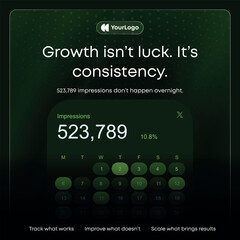 Poster & Social Media Set &ndash; Minimal Modern Design for Finance, Education, Business, Marketing & IT