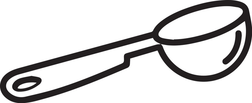 Black and White Measuring Spoon Baking Tool Image