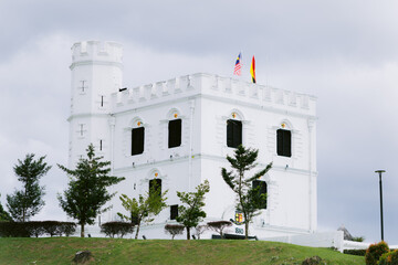 Fort Margherita, built in 1880, stands as a colonial-era fortress in Kuching, Sarawak, symbolizing Brooke dynasty heritage.