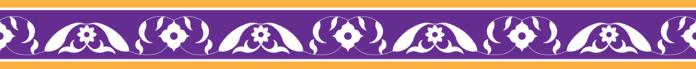 Indian Floral Motif Decorative Border