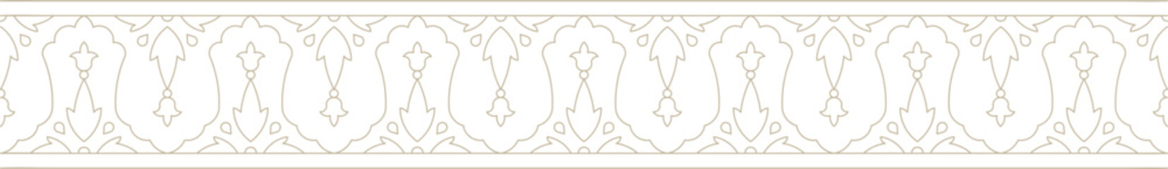 Indian Floral Motif Decorative Border