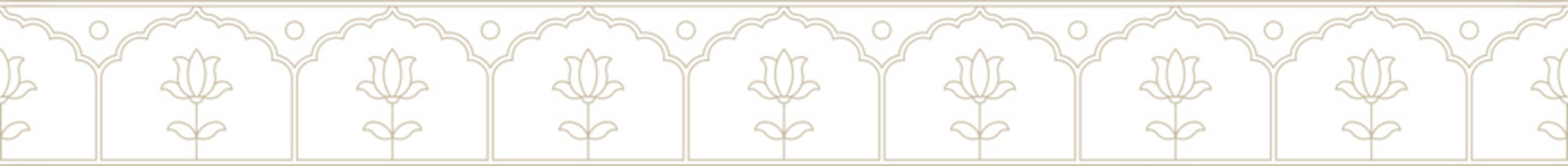 Indian Floral Motif Decorative Border © mysticminimals