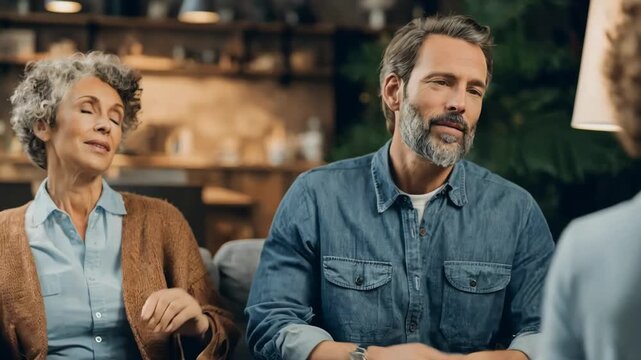 Medium shot of a family discussing firstparty special needs trusts with a financial advisor focusing on how individual assets fund future care.