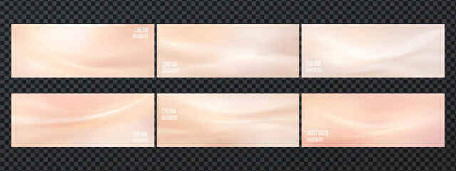 A plain cream gradation bg set with light pink, tan and champagne tone of luxury pearl texture. Cream gradation bg pack with plain warm pastel and soft golden light. © Rina Antipina
