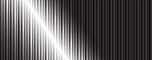 Obraz premium Transparent corrugated plastic ribbed glass background with abstract line patterns. 3D gradient light effects for retail windows or architectural panels.vector Eps10