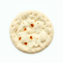 A light and fluffy pita bread, its circular form perfect for wraps or as a side dish,  versatile,  wholesome