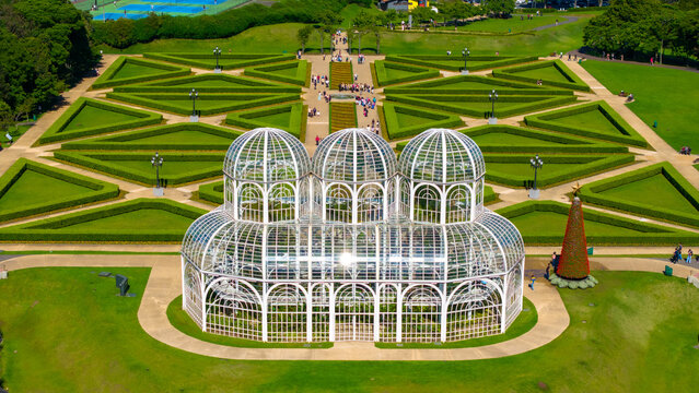 Foto a&eacute;rea da cidade de Curitiba Paran&aacute; Brasil