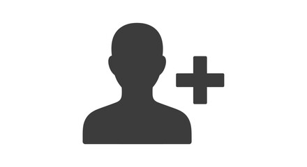Obraz premium Black silhouette of a person icon.