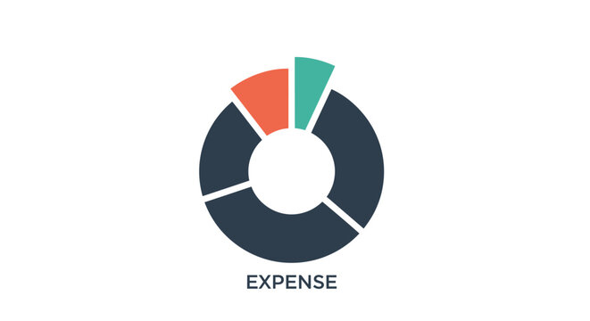 Expense pie chart financial breakdown.