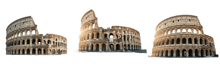 Fototapeta premium Colosseum Rome Italy Colosseo Roma Famous Ancient Roman Amphitheatre Architecture Landmark Flavian Amphitheatre Historical Monument Italy Tourism Travel Photography Iconic Heritage Culture Site