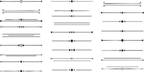 ১. Decorative text dividers and ornamental page separators set. ২. Elegant line borders and vintage decorative elements for design. ৩. Collection of minimalist book dividers and calligraphic ornaments